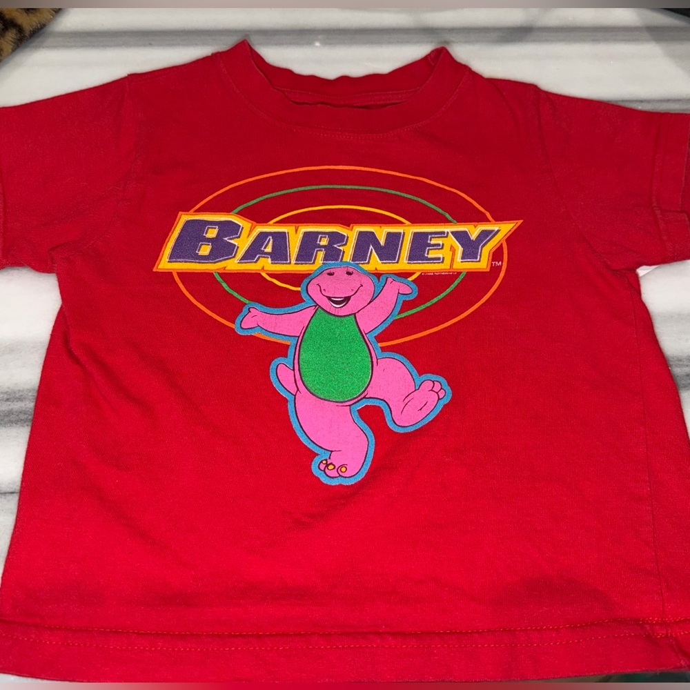 Vintage 90s Barney the Dinosaur Kids T-Shirt | Size 3T |
